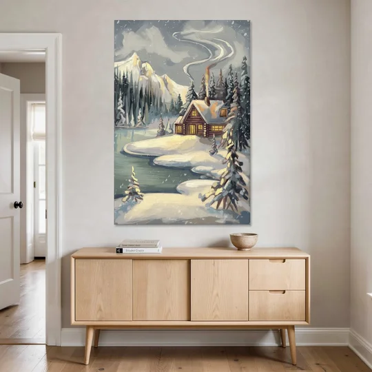 Lake Placid Winter Wonderland - Canvas Wall Art - Coffee Table - 40x60