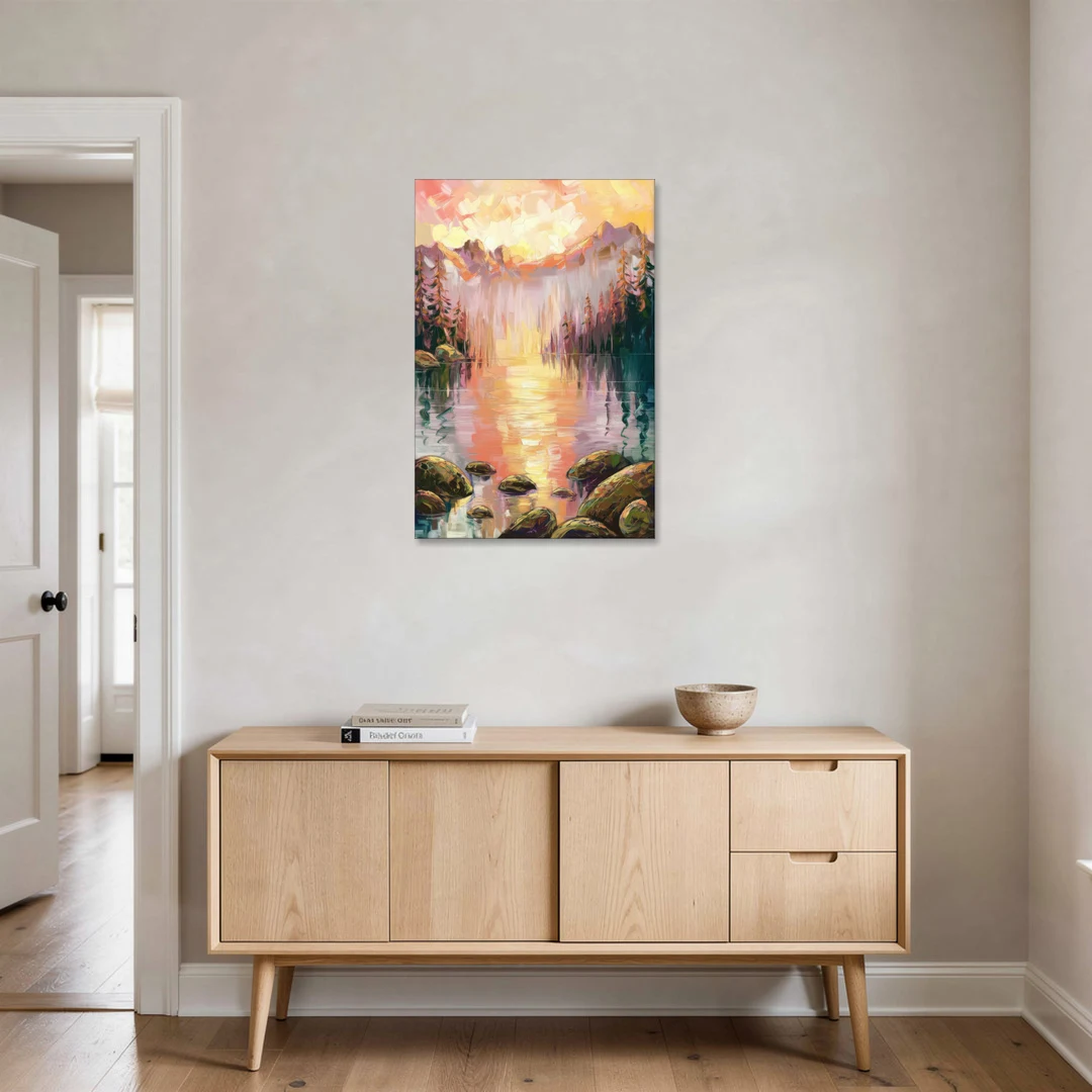 Lake Tahoe Alpine Sunrise - Canvas Wall Art - Coffee Table - 24x36