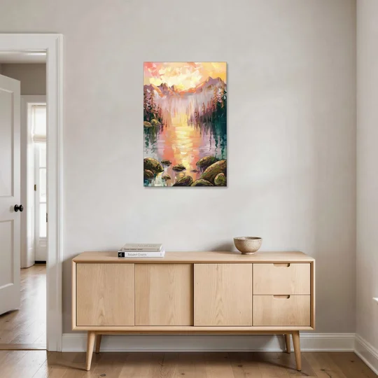 Lake Tahoe Alpine Sunrise - Canvas Wall Art - Coffee Table - 24x36