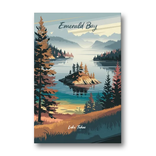 Lake Tahoe Emerald Bay View - Canvas Wall Art - Front