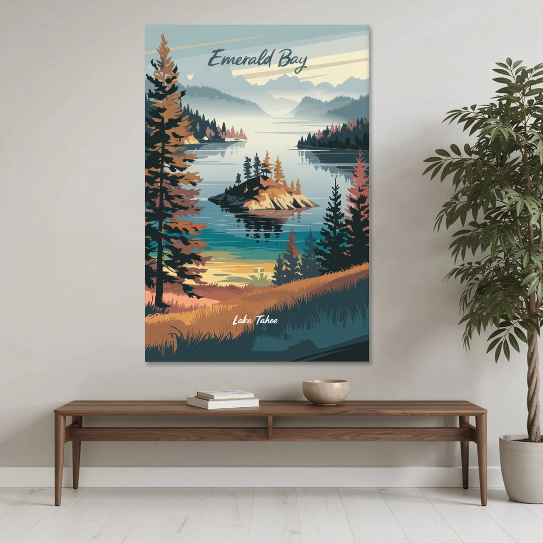 Lake Tahoe Emerald Bay View - Canvas Wall Art - Coffee Table - 40x60