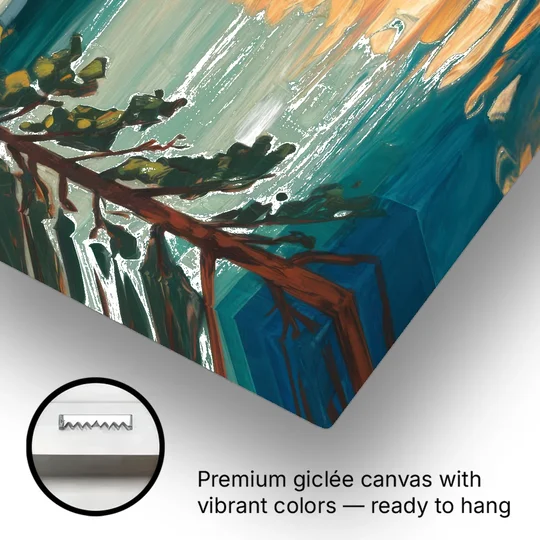 Lake Tahoe Forest Horizon - Canvas Wall Art - Gallery Wrap Corner