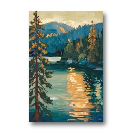 Lake Tahoe Forest Horizon - Canvas Wall Art - Front