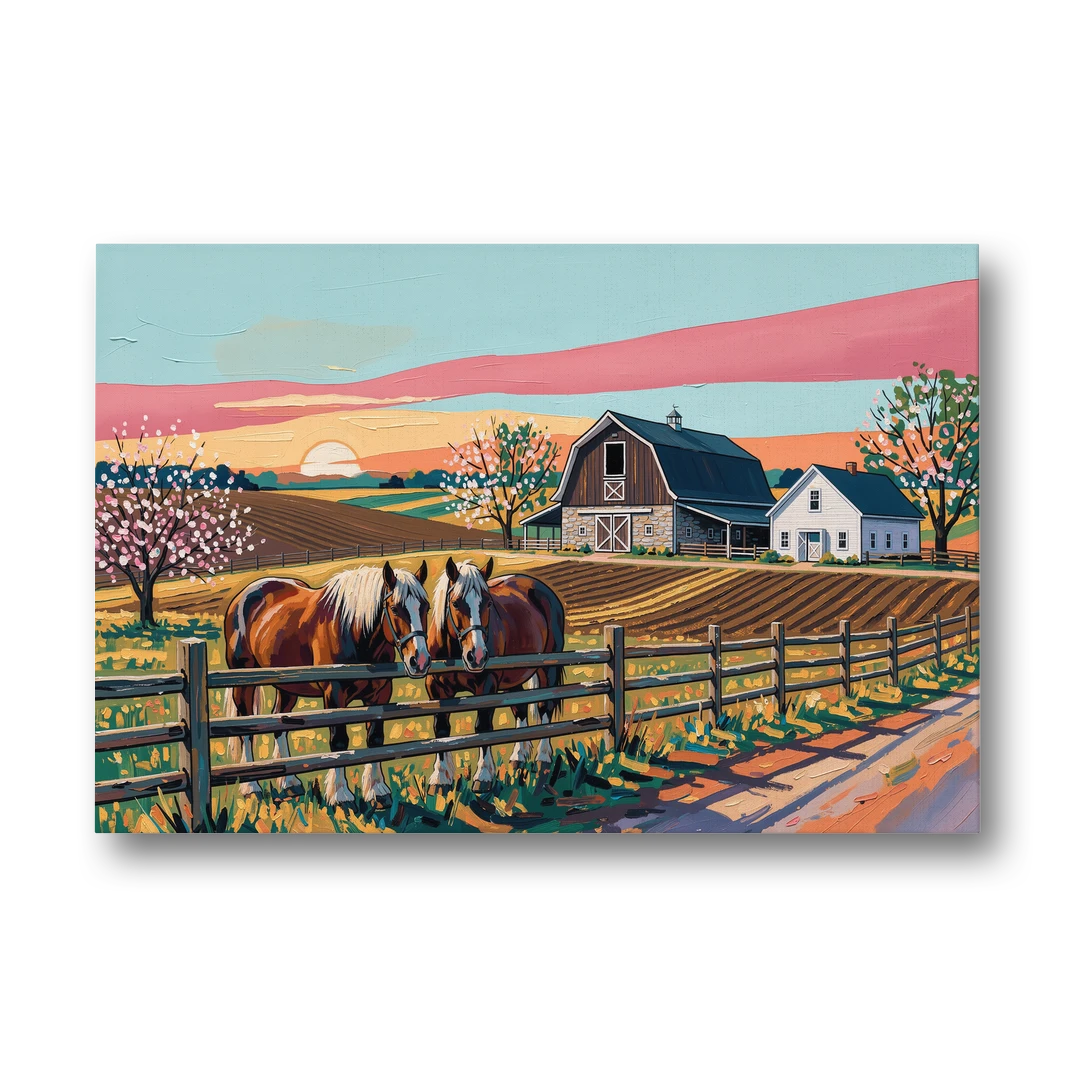 Lancaster Amish Farmlands Experience - Canvas Wall Art - Front