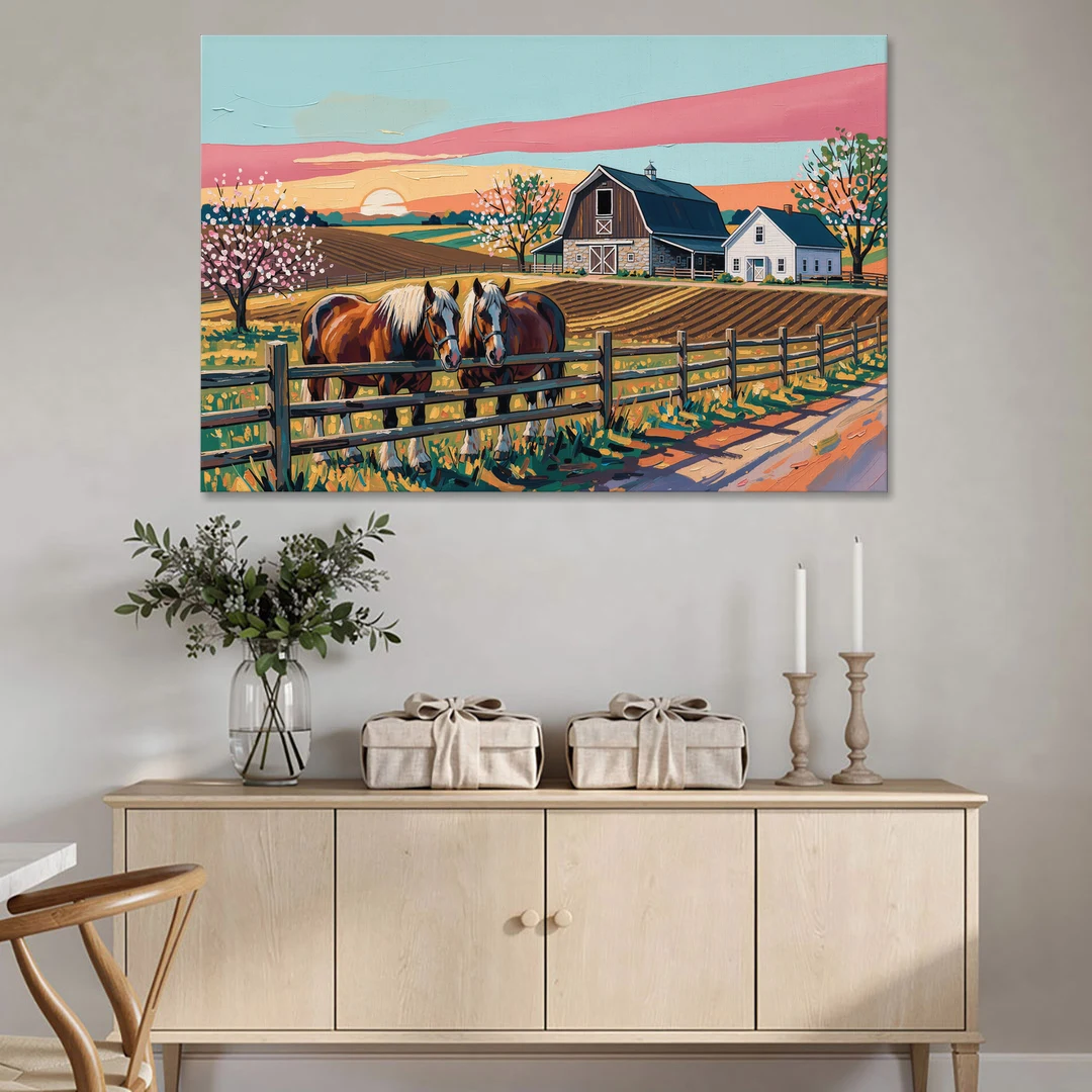 Lancaster Amish Farmlands Experience - Canvas Wall Art - Coffee Table - 60x40