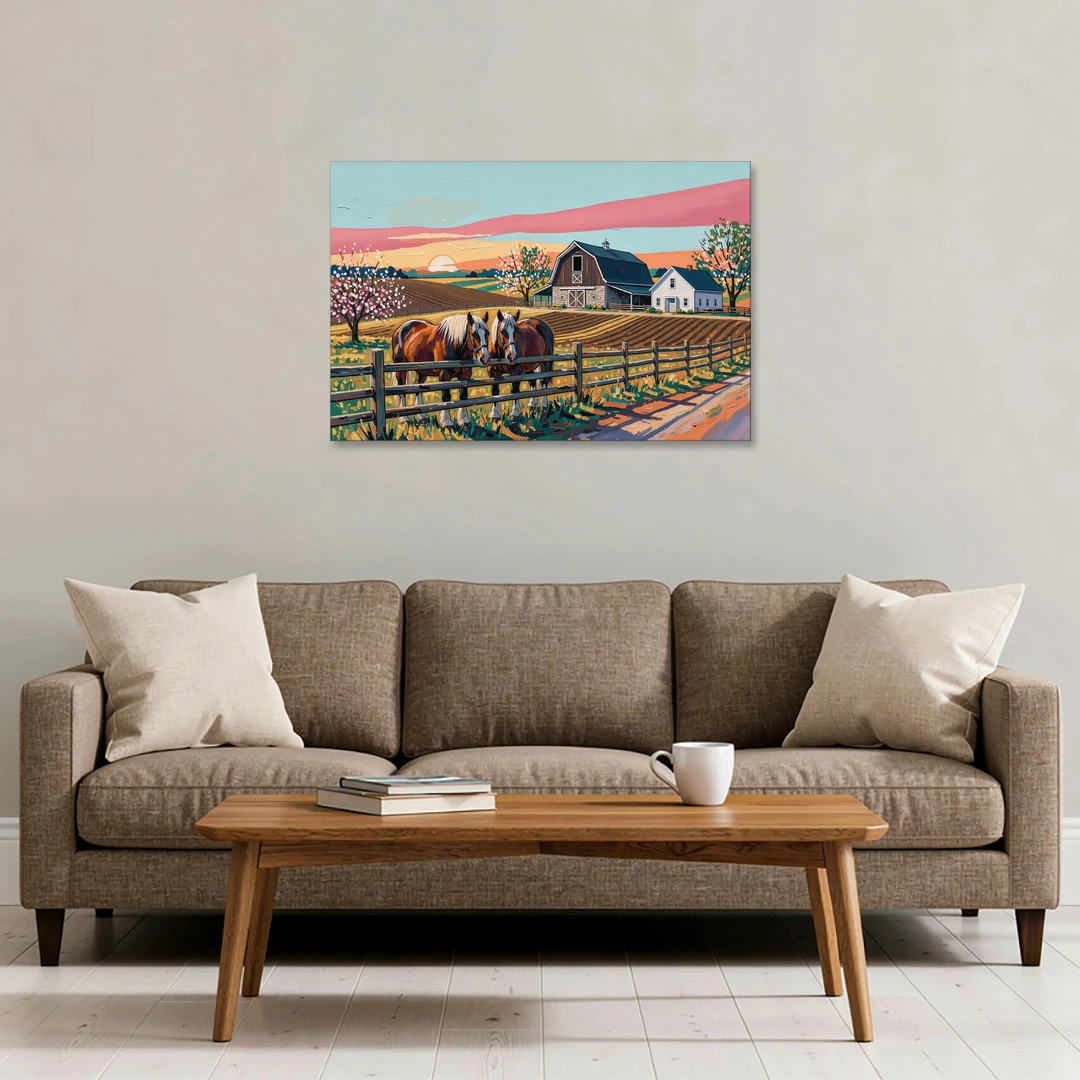 Lancaster Amish Farmlands Experience - Canvas Wall Art - Sofa - 36x24