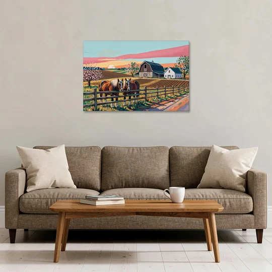 Lancaster Amish Farmlands Experience - Canvas Wall Art - Sofa - 36x24