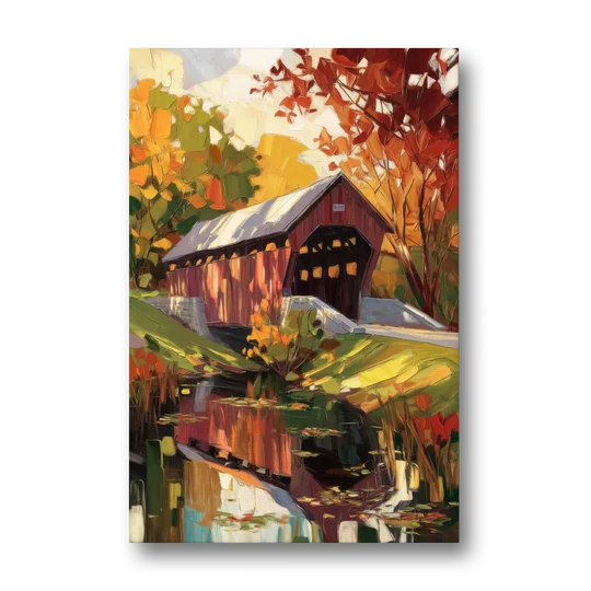Lancaster Covered Bridges - Canvas Wall Art - Front