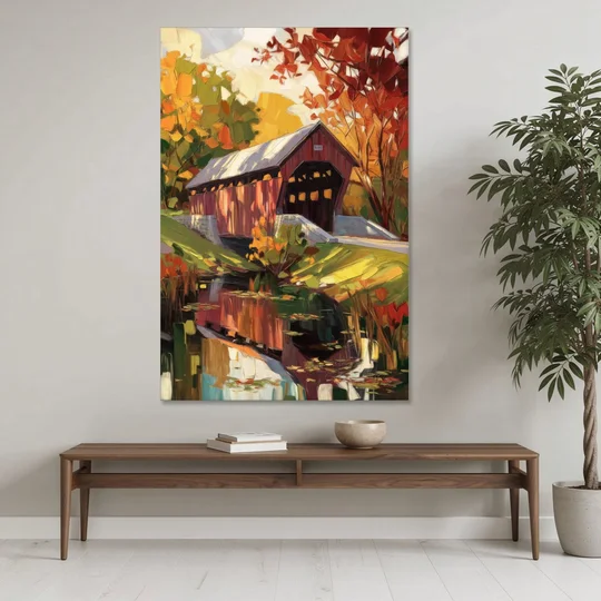 Lancaster Covered Bridges - Canvas Wall Art - Coffee Table - 40x60
