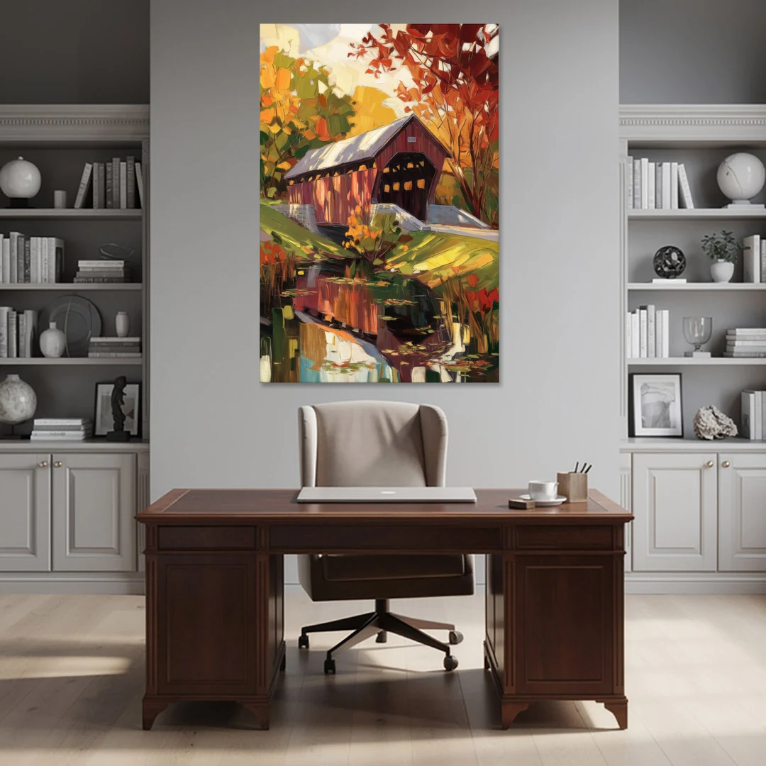 Lancaster Covered Bridges - Canvas Wall Art - Office - 40x60