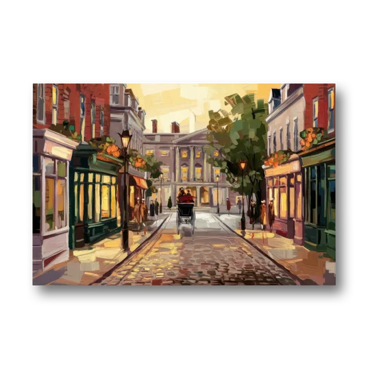 Lancaster Historic Downtown - Canvas Wall Art - Front