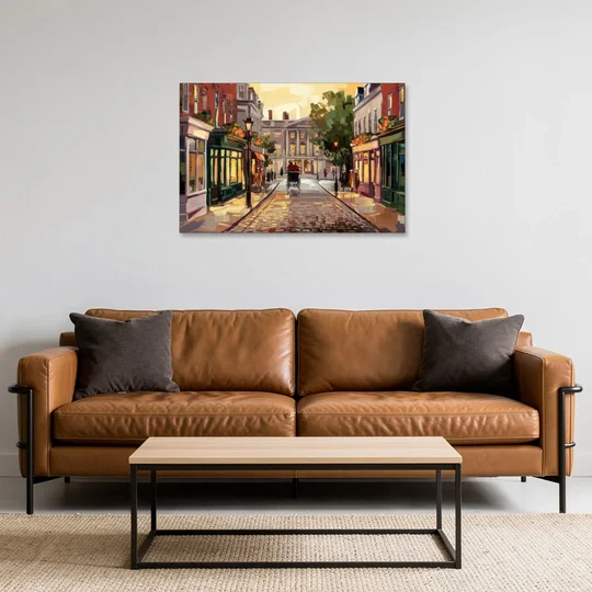 Lancaster Historic Downtown - Canvas Wall Art - Sofa - 36x24