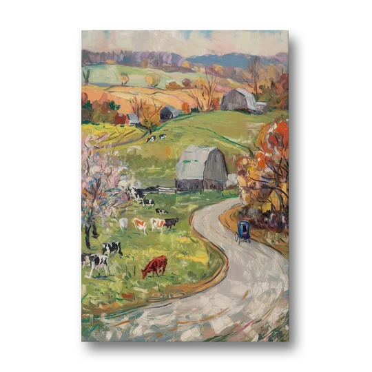 Lancaster PA Seasons - Canvas Wall Art - Front