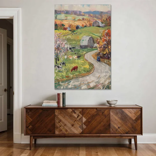 Lancaster PA Seasons - Canvas Wall Art - Coffee Table - 40x60