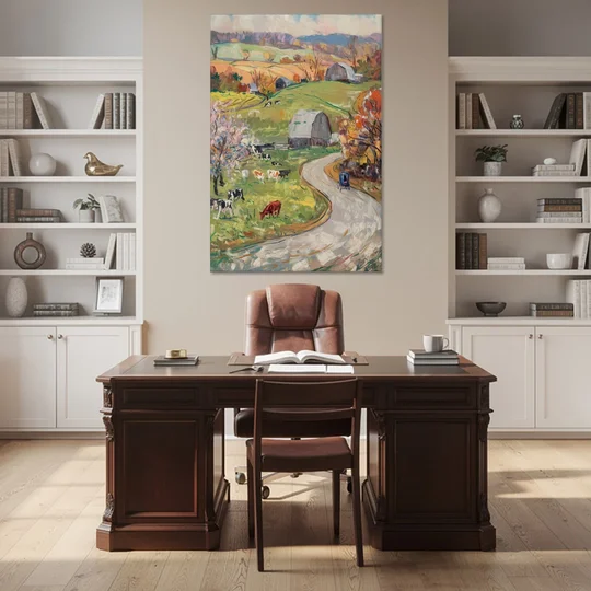 Lancaster PA Seasons - Canvas Wall Art - Office - 40x60