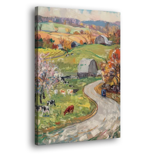 Lancaster PA Seasons - Canvas Wall Art - Side