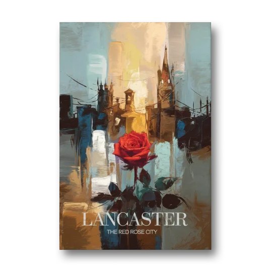 Lancaster Red Rose City - Canvas Wall Art - Front