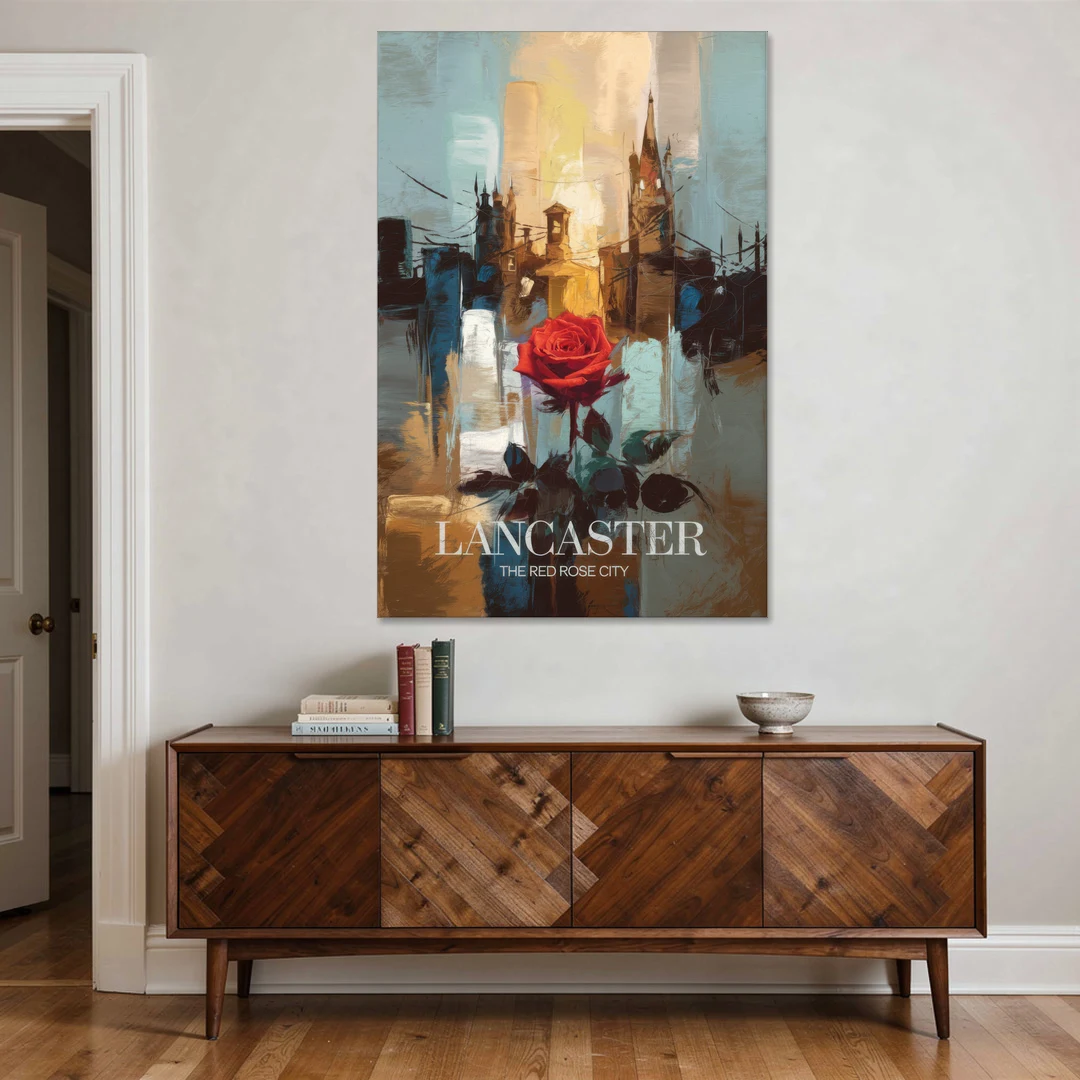 Lancaster Red Rose City - Canvas Wall Art - Coffee Table - 40x60