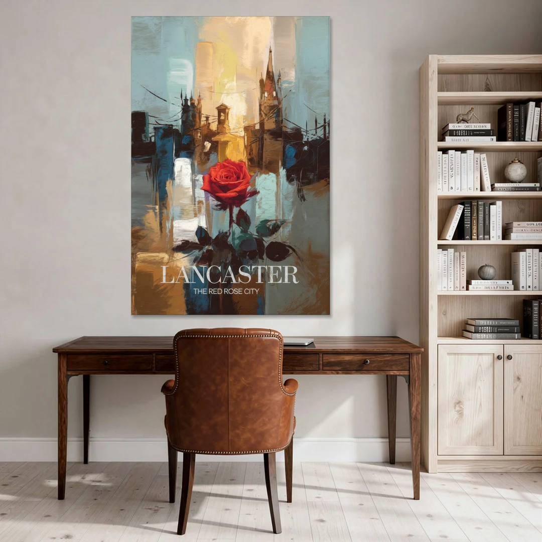 Lancaster Red Rose City - Canvas Wall Art - Office - 40x60