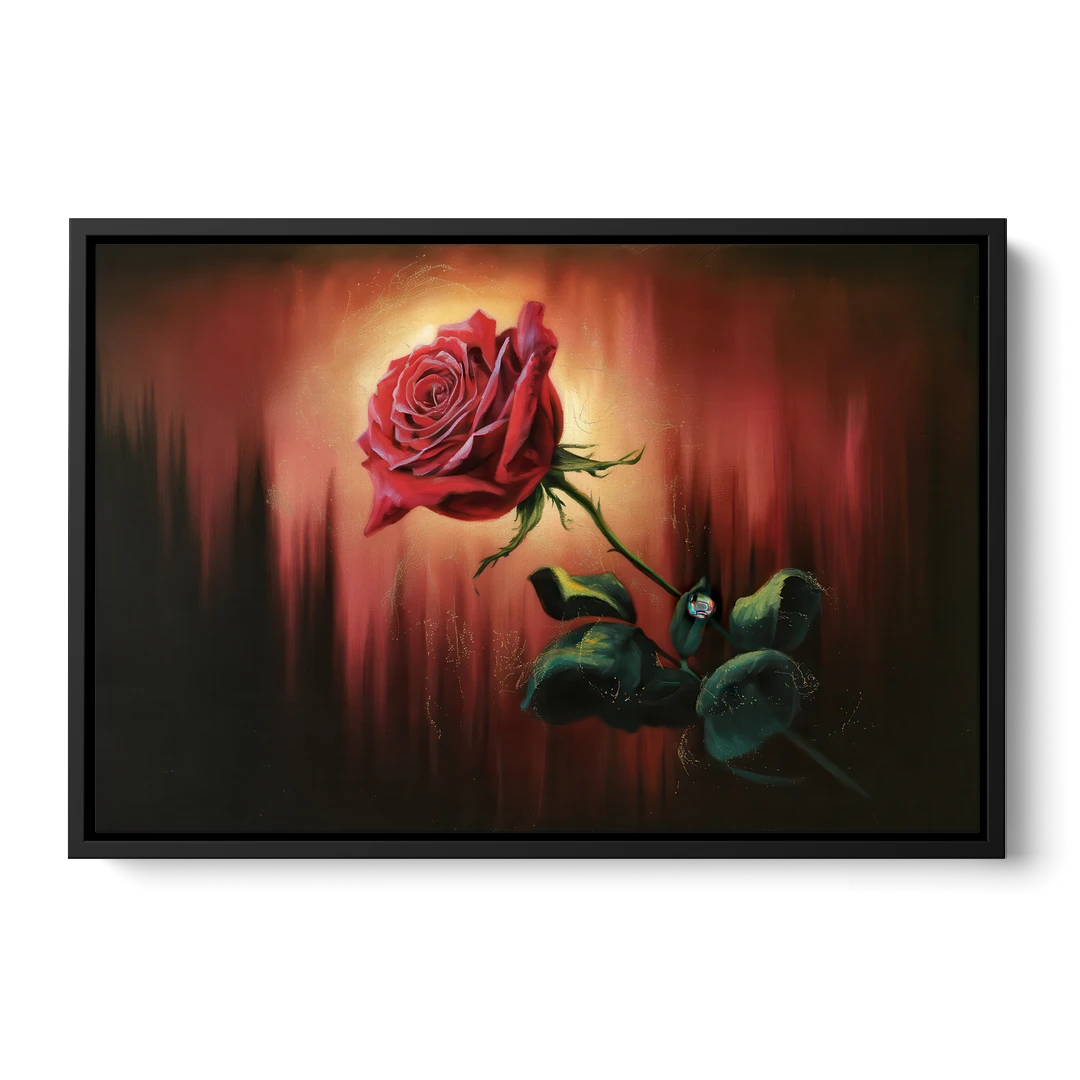 Lancaster Red Rose City Heritage - Black Framed Canvas Wall Art - Front