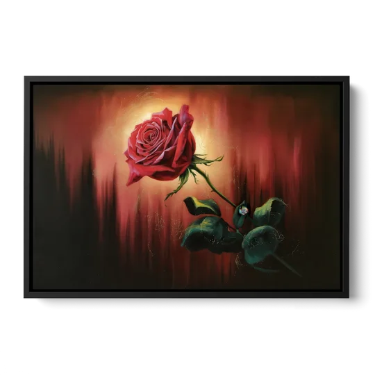 Lancaster Red Rose City Heritage - Black Framed Canvas Wall Art - Front