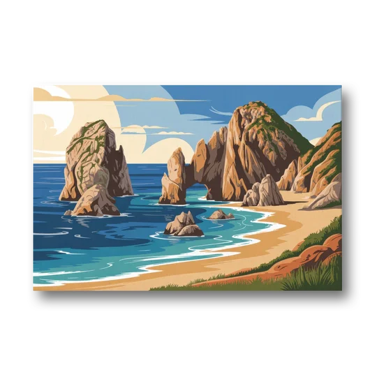 Land’s End Rock Formations - Canvas Wall Art - Front