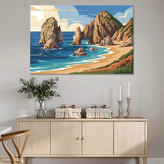 Land’s End Rock Formations - Canvas Wall Art - Coffee Table - 60x40