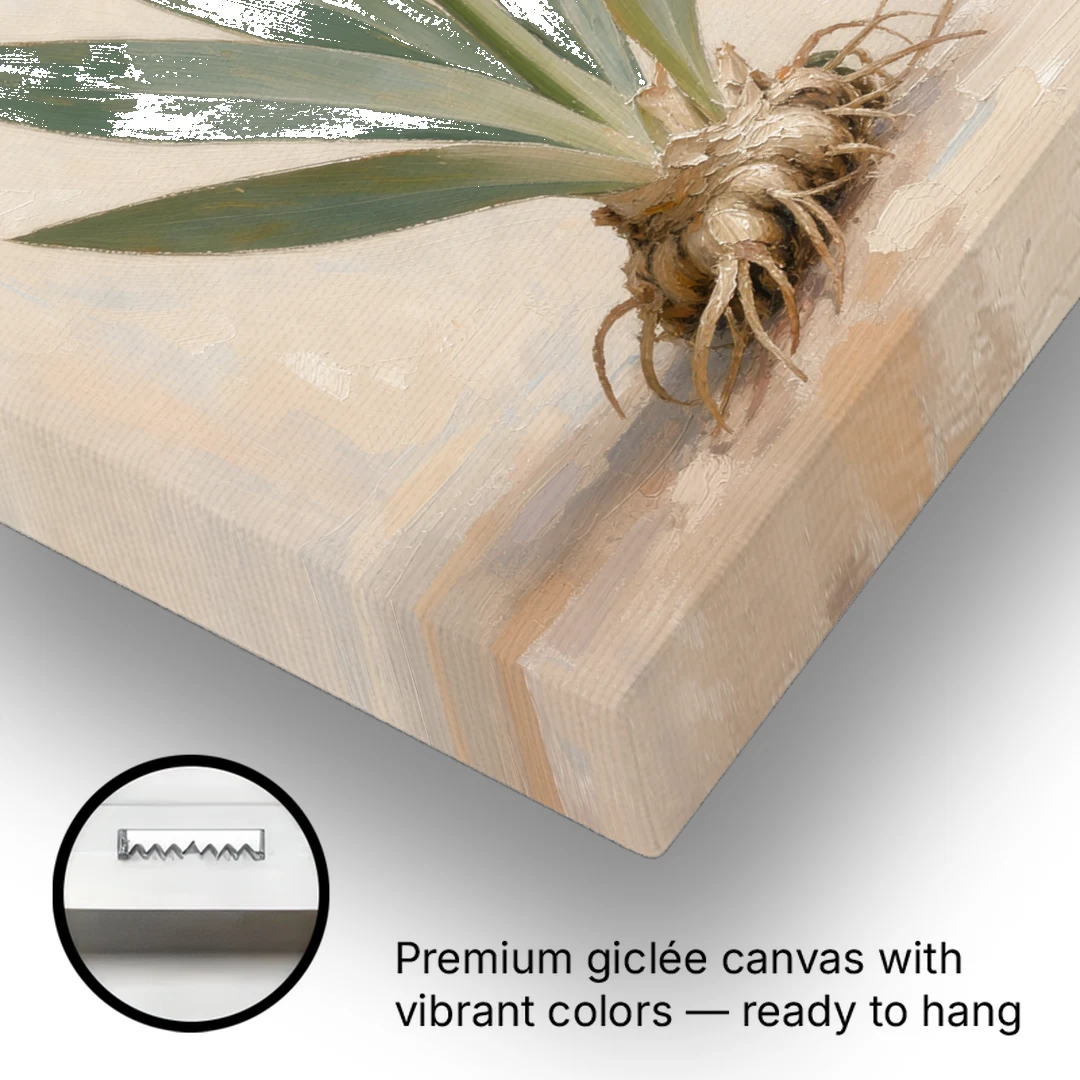 Large Botanical Wall Art of a Bearded Iris - Canvas Wall Art - Gallery Wrap Corner