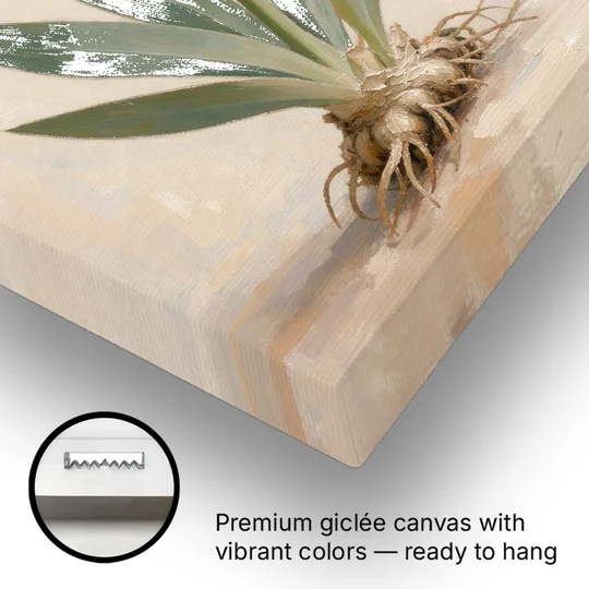 Large Botanical Wall Art of a Bearded Iris - Canvas Wall Art - Gallery Wrap Corner