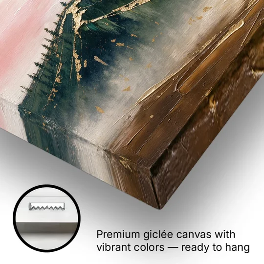 Large Living Room Wall Art of Misty Ridges - Canvas Wall Art - Gallery Wrap Corner