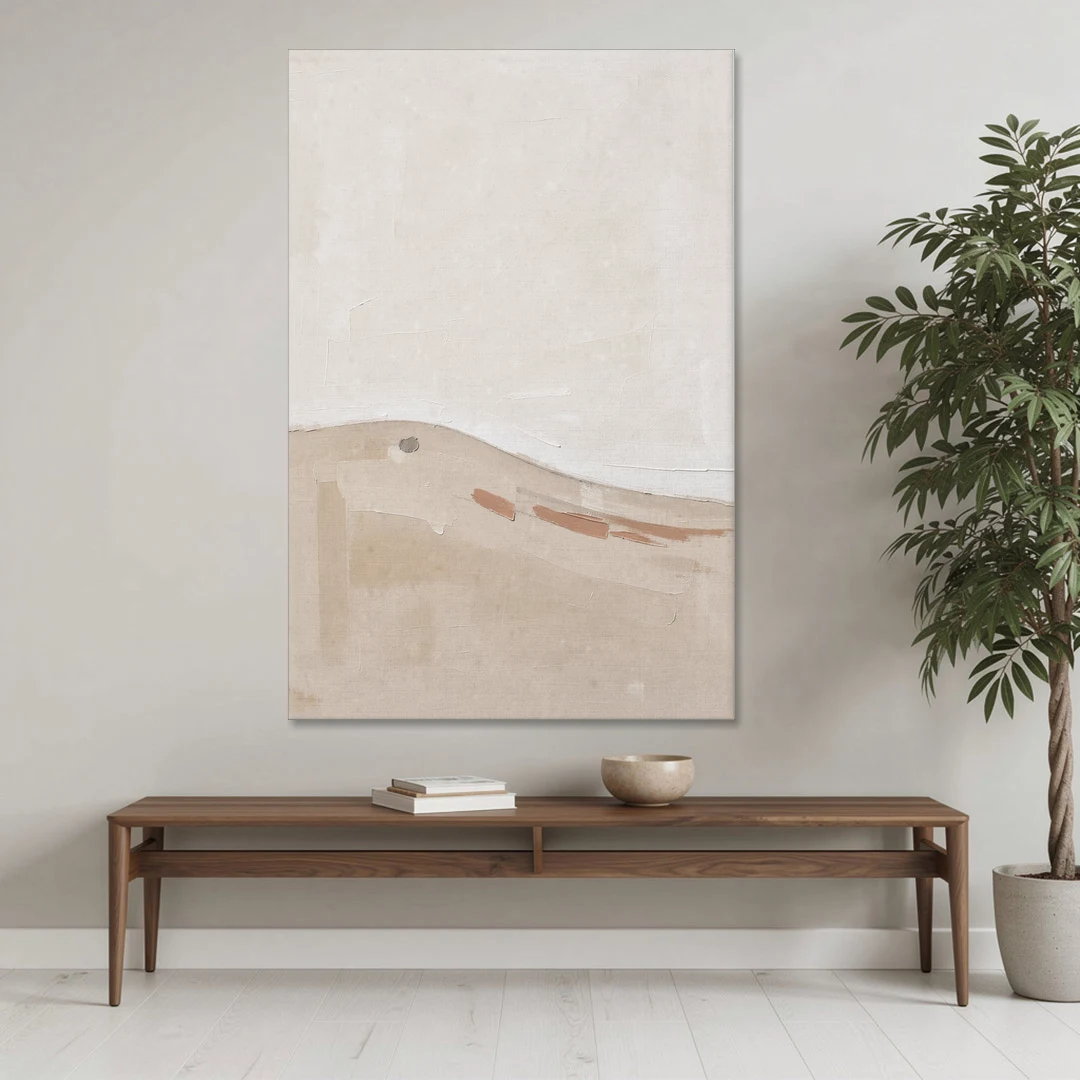 Large Minimalist Wall Art of a Clay Slope - Canvas Wall Art - Coffee Table - 40x60