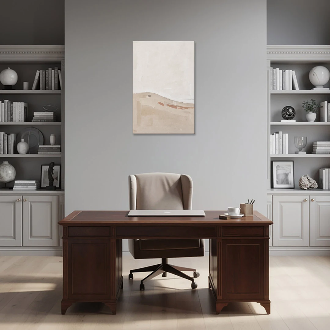 Large Minimalist Wall Art of a Clay Slope - Canvas Wall Art - Office - 24x36