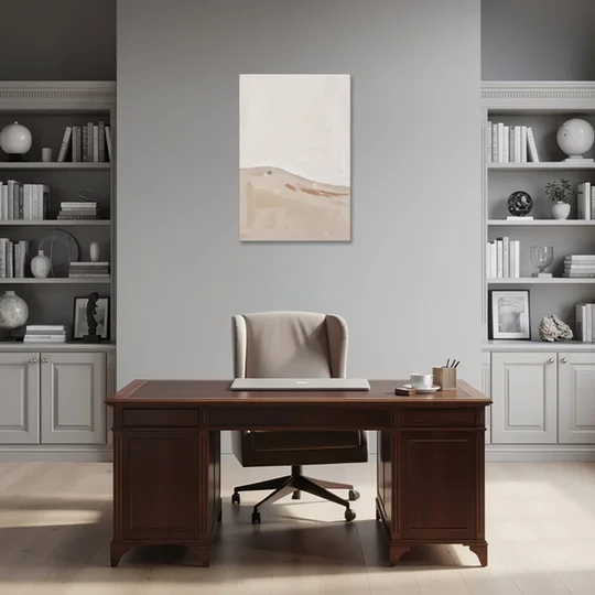 Large Minimalist Wall Art of a Clay Slope - Canvas Wall Art - Office - 24x36