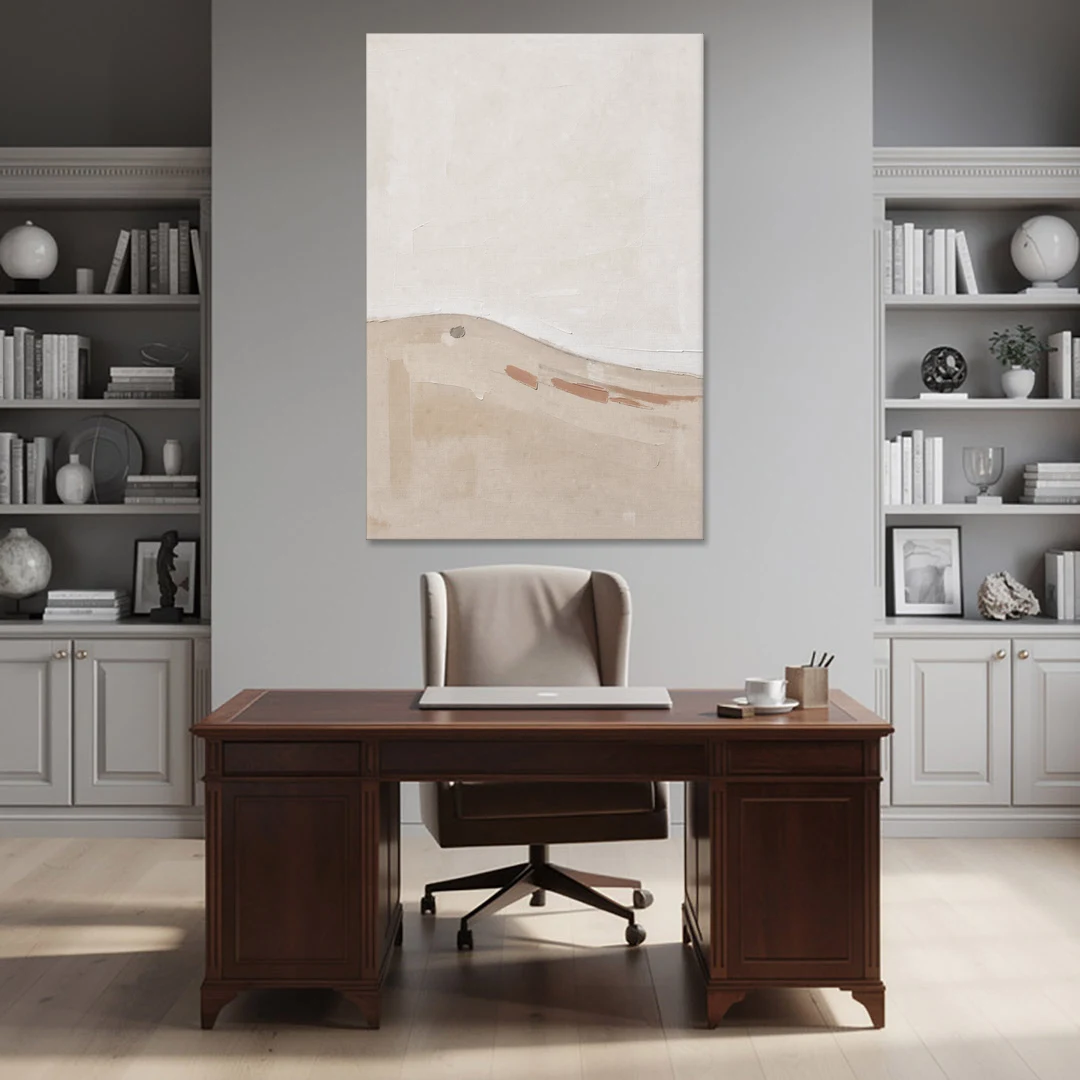 Large Minimalist Wall Art of a Clay Slope - Canvas Wall Art - Office - 40x60