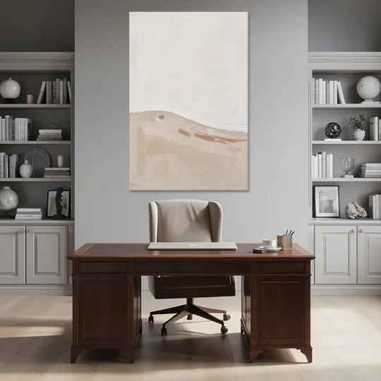 Large Minimalist Wall Art of a Clay Slope - Canvas Wall Art - Office - 40x60