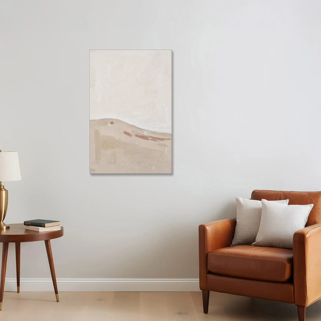 Large Minimalist Wall Art of a Clay Slope - Canvas Wall Art - Sofa - 24x36