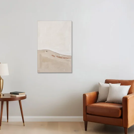 Large Minimalist Wall Art of a Clay Slope - Canvas Wall Art - Sofa - 24x36