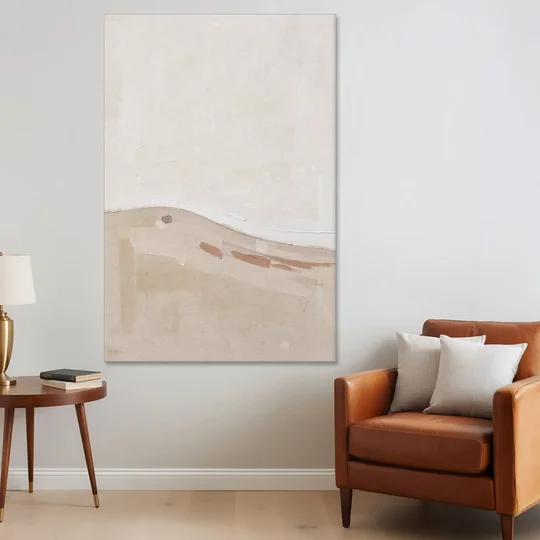 Large Minimalist Wall Art of a Clay Slope - Canvas Wall Art - Sofa - 40x60