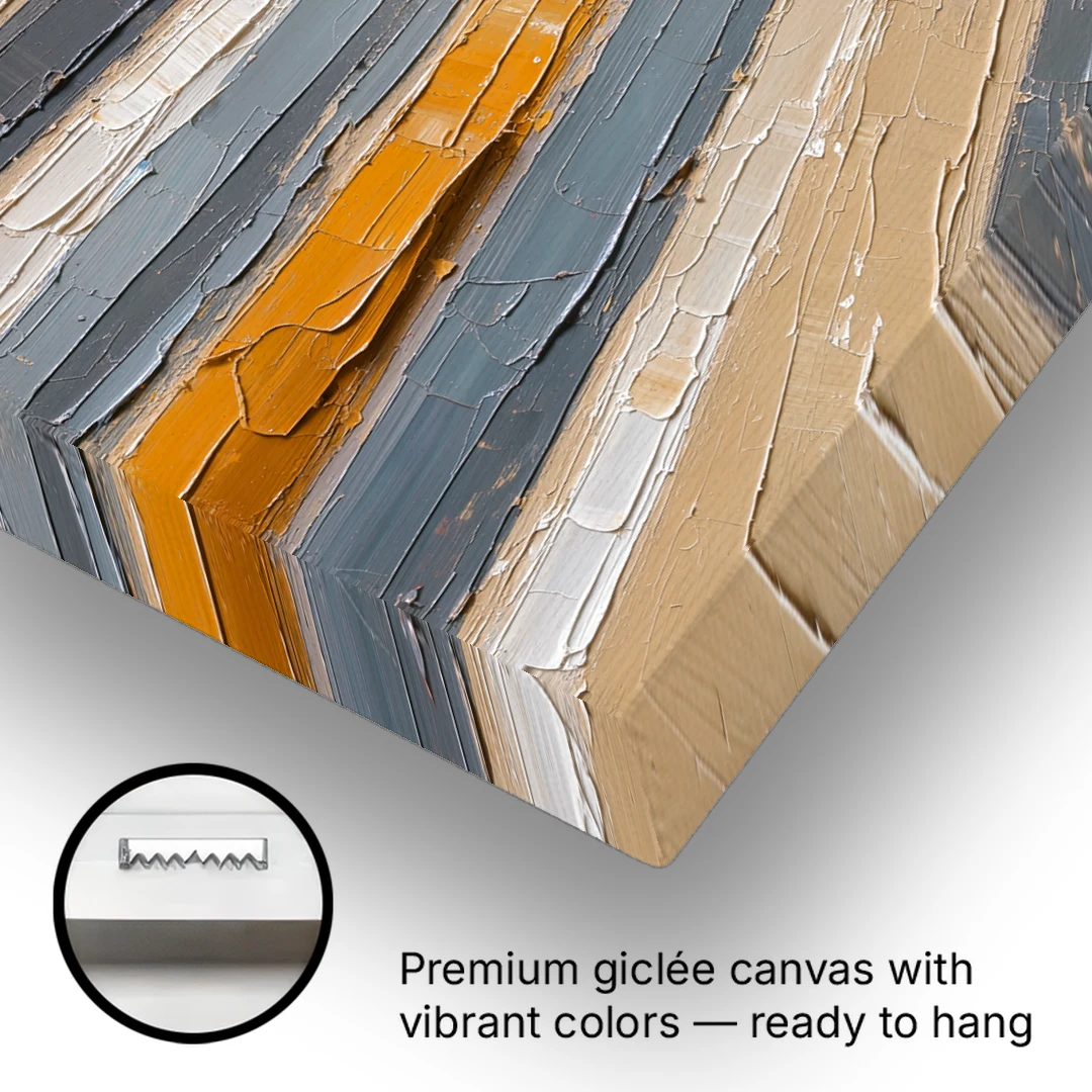 Large Office Wall Art of Layered Canyon Strata - Canvas Wall Art - Gallery Wrap Corner