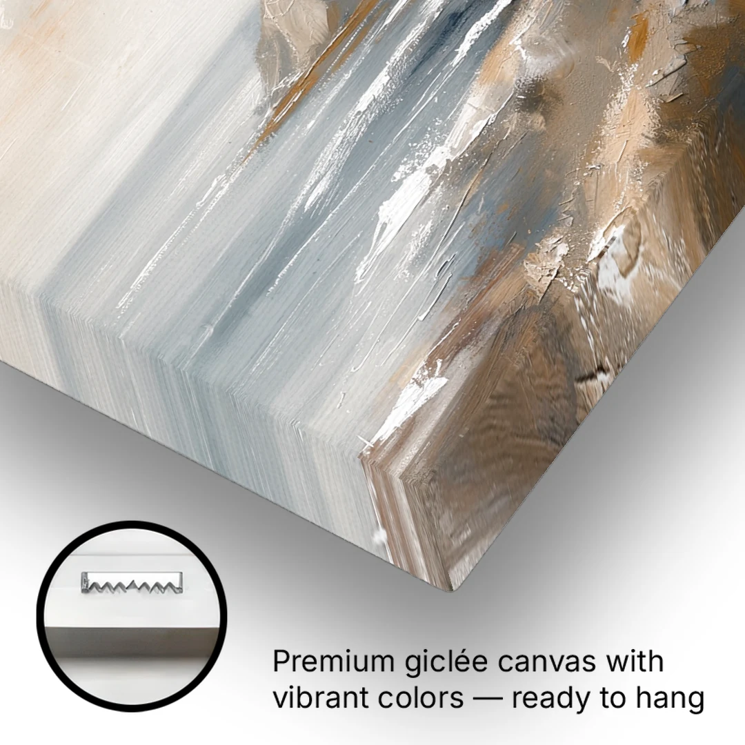 Large Vertical Wall Art of a Misty Coastal Cliff - Canvas Wall Art - Gallery Wrap Corner