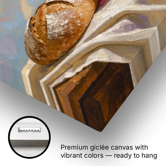 Large Wall Art for Dining Room Still Life - Canvas Wall Art - Gallery Wrap Corner