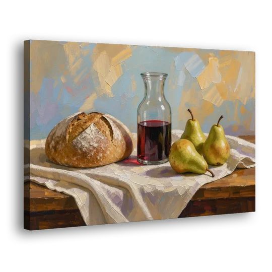 Large Wall Art for Dining Room Still Life - Canvas Wall Art - Side
