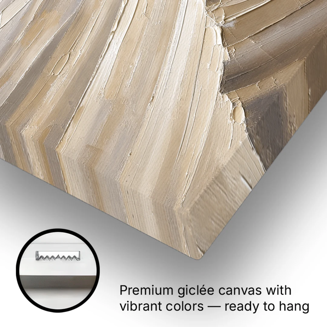 Large Wall Art for Living Room Knife-Cut Dune Crests - Canvas Wall Art - Gallery Wrap Corner