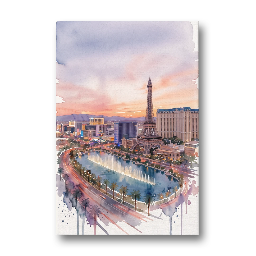 Las Vegas Iconic Strip - Canvas Wall Art - Front