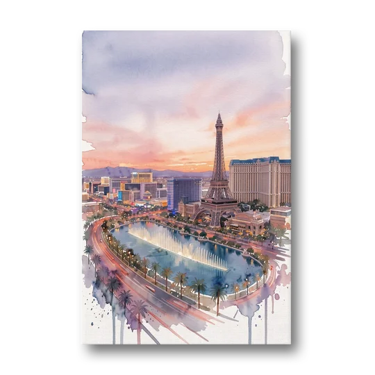 Las Vegas Iconic Strip - Canvas Wall Art - Front