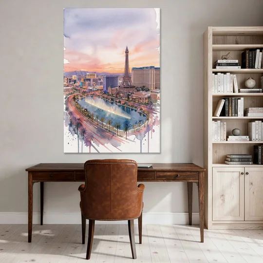 Las Vegas Iconic Strip - Canvas Wall Art - Office - 40x60