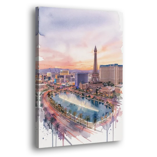 Las Vegas Iconic Strip - Canvas Wall Art - Side