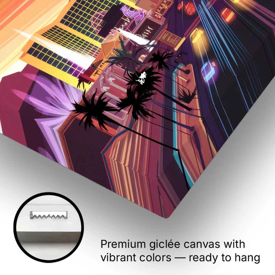 Las Vegas Iconic Strip Experience - Canvas Wall Art - Gallery Wrap Corner