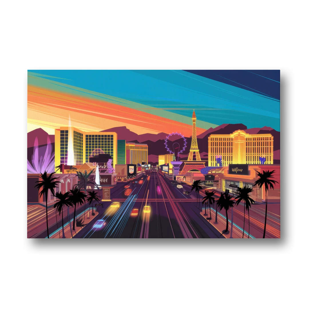 Las Vegas Iconic Strip Experience - Canvas Wall Art - Front