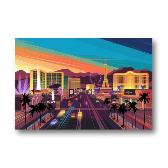 Las Vegas Iconic Strip Experience - Canvas Wall Art - Front